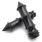 Black Skeleton Spike Hand Grips for Motorcycles (22mm, 7/8")