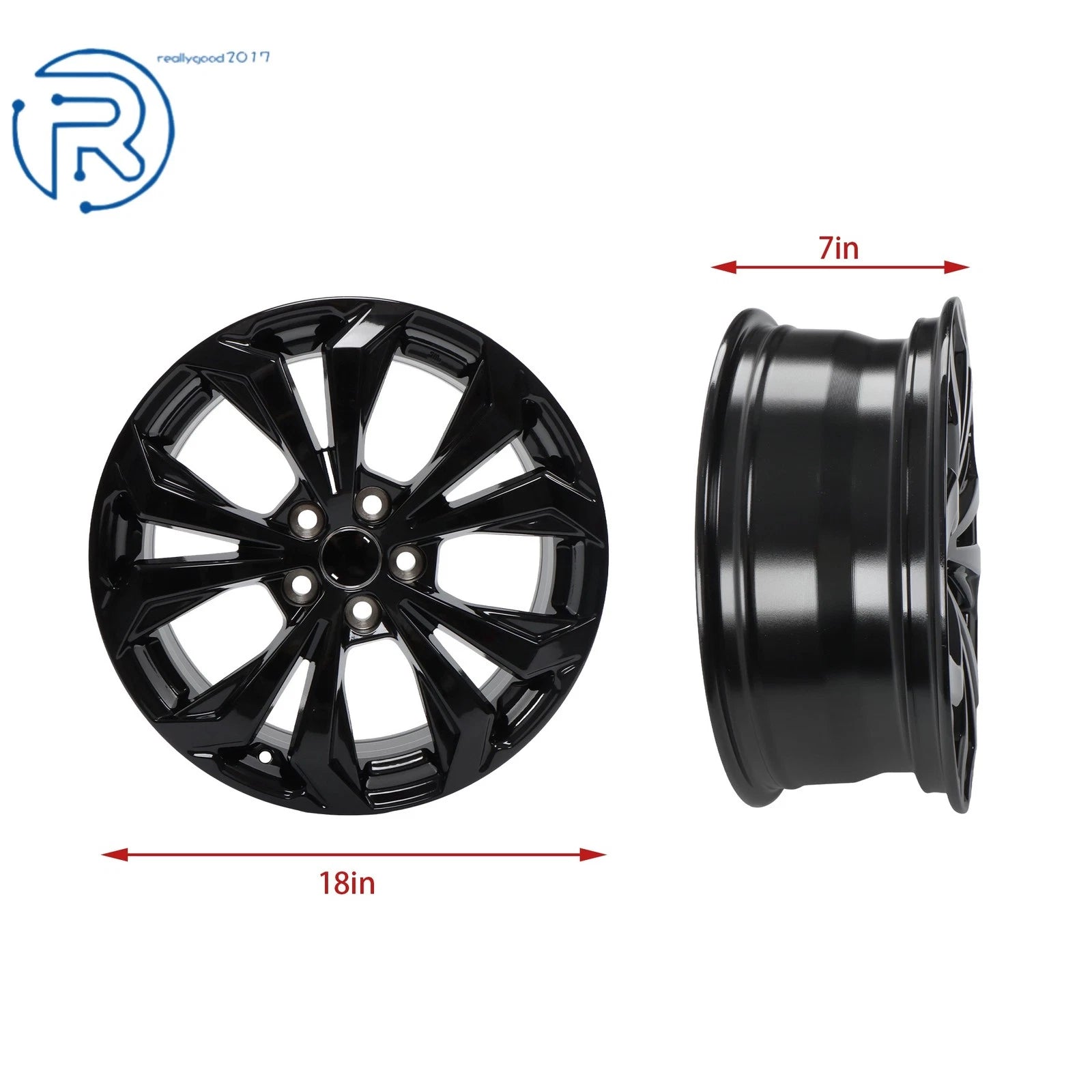 18" Gloss Black Wheel Rim for Toyota RAV4 (2022–2025)