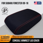 Console Lid Armrest Cover for Subaru Forester (2009–2018) Red Stitch