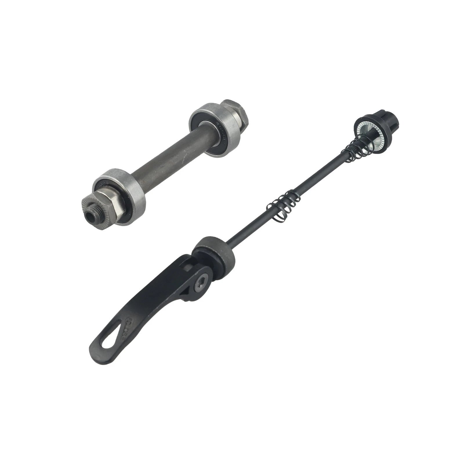 Quick Release Axle Set for MTB Bike (Front & Rear) - Steel Black