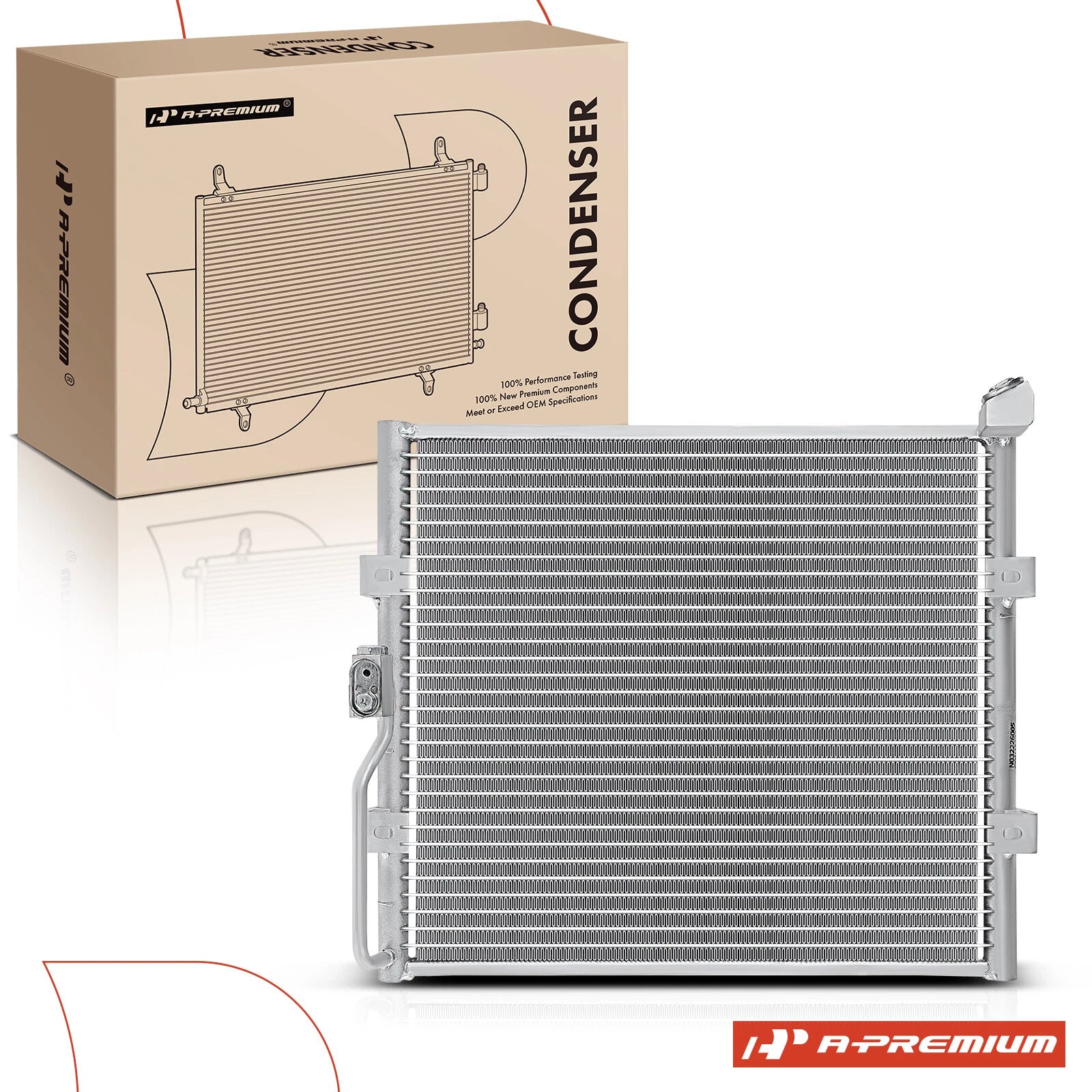 A/C Condenser with Bracket for Honda Civic, Civic del Sol (1992–1993)
