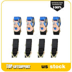 Set of 4 Blue Axle Straps for Car Hauler Trailer