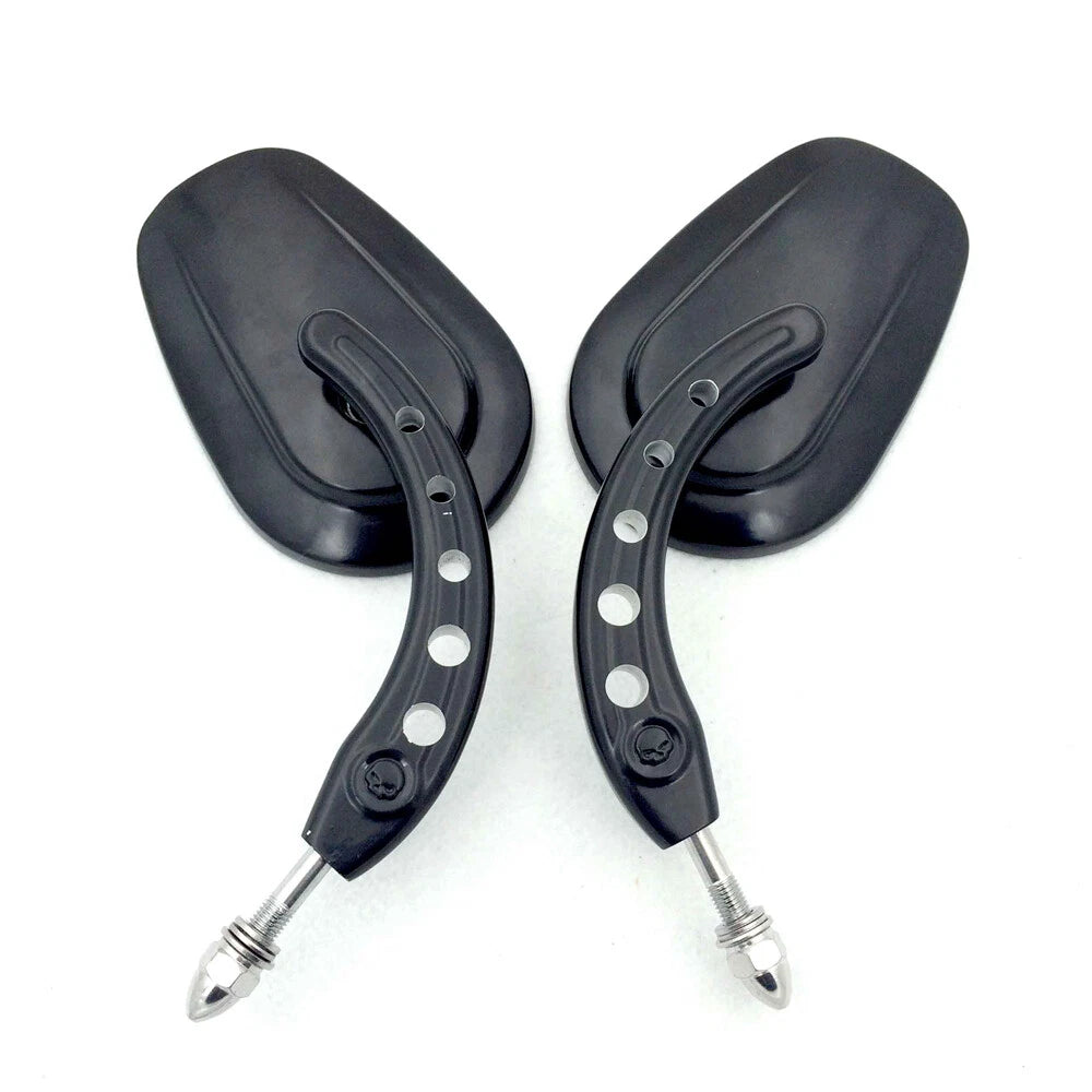Black Big Side Racing Mirrors for Harley Touring Street Glide Road Glide Electra (2014–2023)