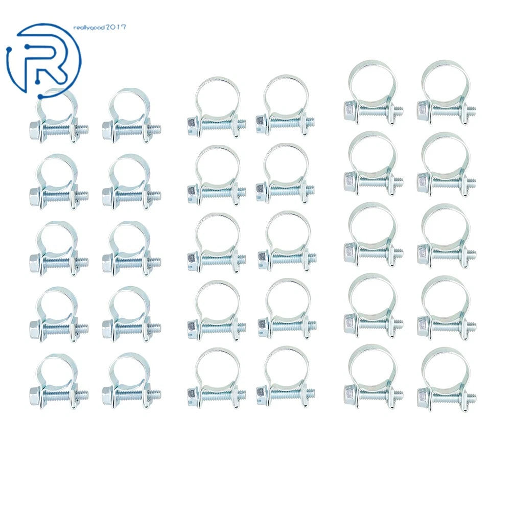 Set of 30 Fuel Injection Hose Clamps for Various Models