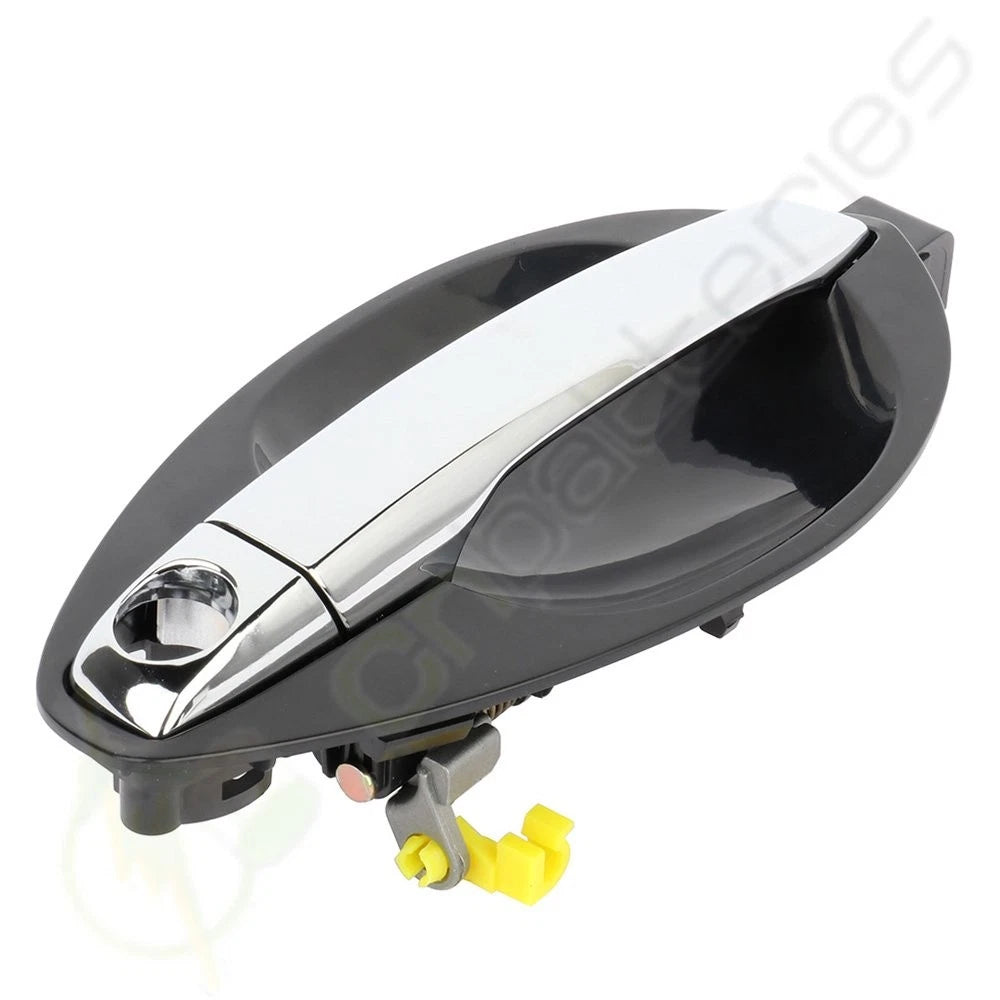 Outside Front Driver LH Door Handle for Hyundai Tiburon (2003–2008) Black Chrome
