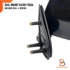 Black Side Door View Mirror Sail Mount for Nissan D21 Pickup, D22 Navara (86-97)