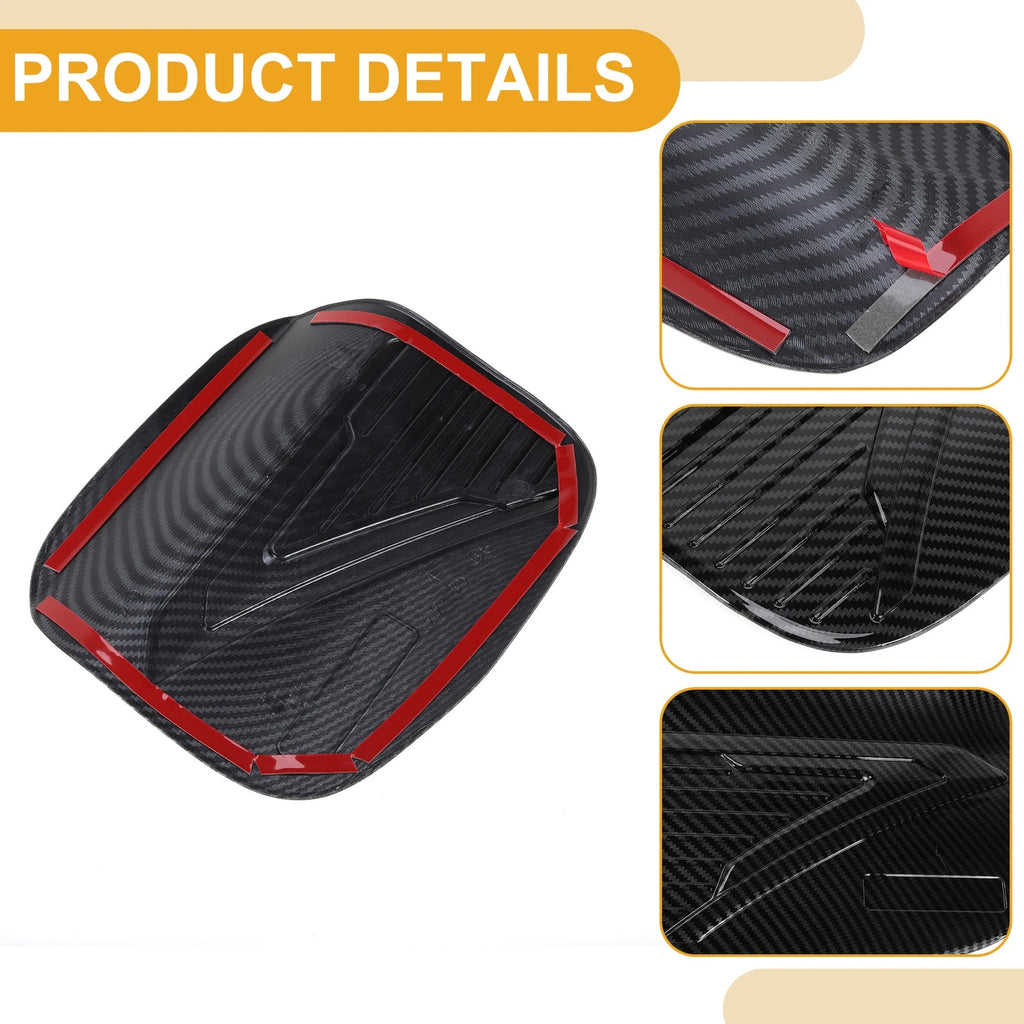 Fuel Tank Door Cap for Mitsubishi Outlander (2013–2021) Carbon Fiber Black
