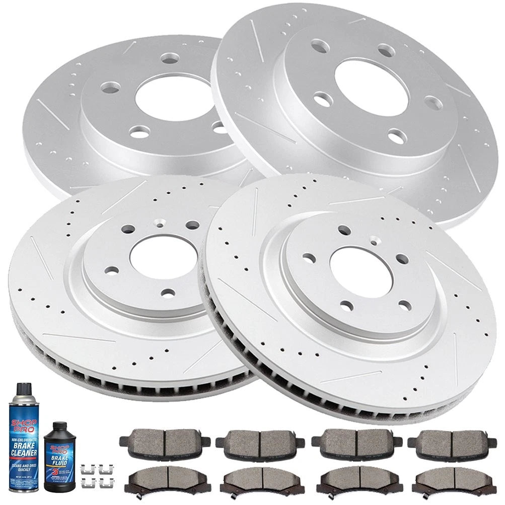 Brake Pads and Rotors Set for Chevrolet Impala (2012–2013) Drilled