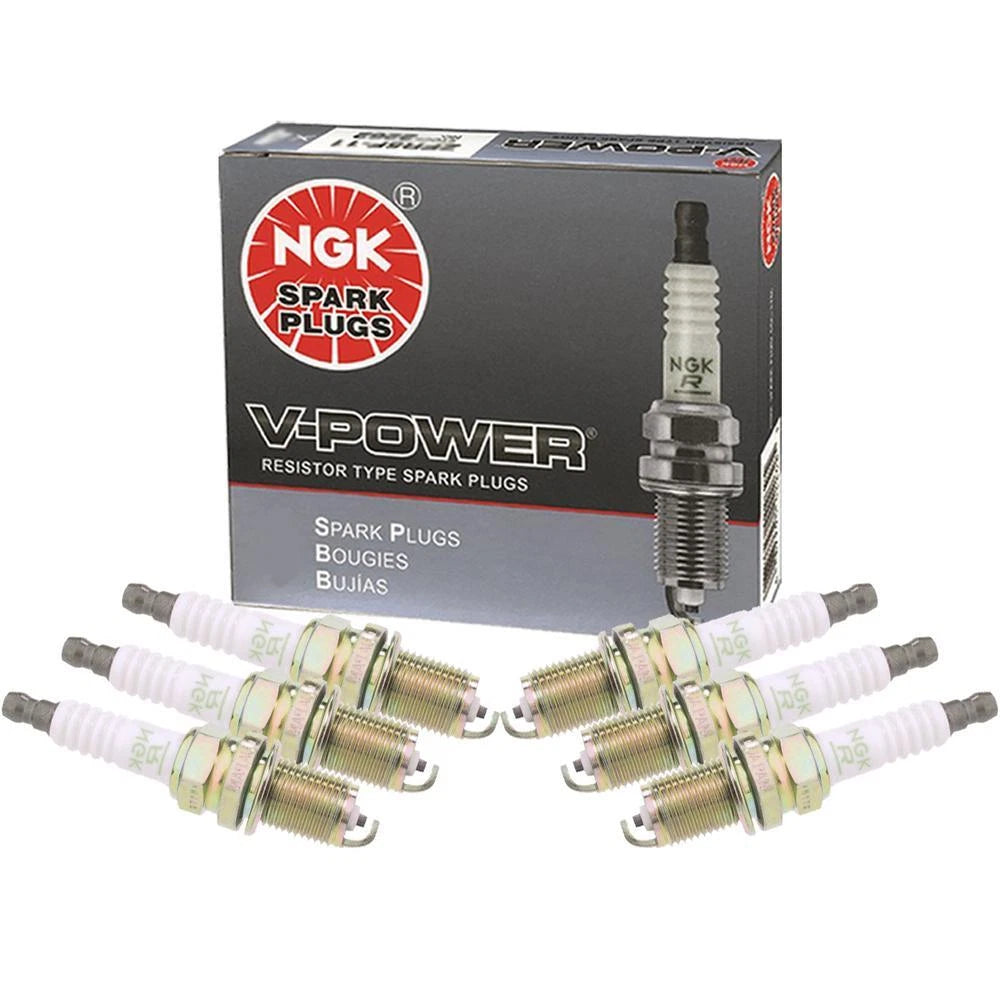 Set of 6 NGK Nickel V-Power Spark Plugs for Acura Audi Chevy Dodge Lexus Toyota