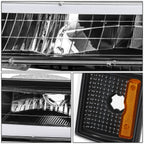 C-LED Headlight + Signal + Amber Corner Lamp for GMC C/K 1500-3500 (1994–2000)