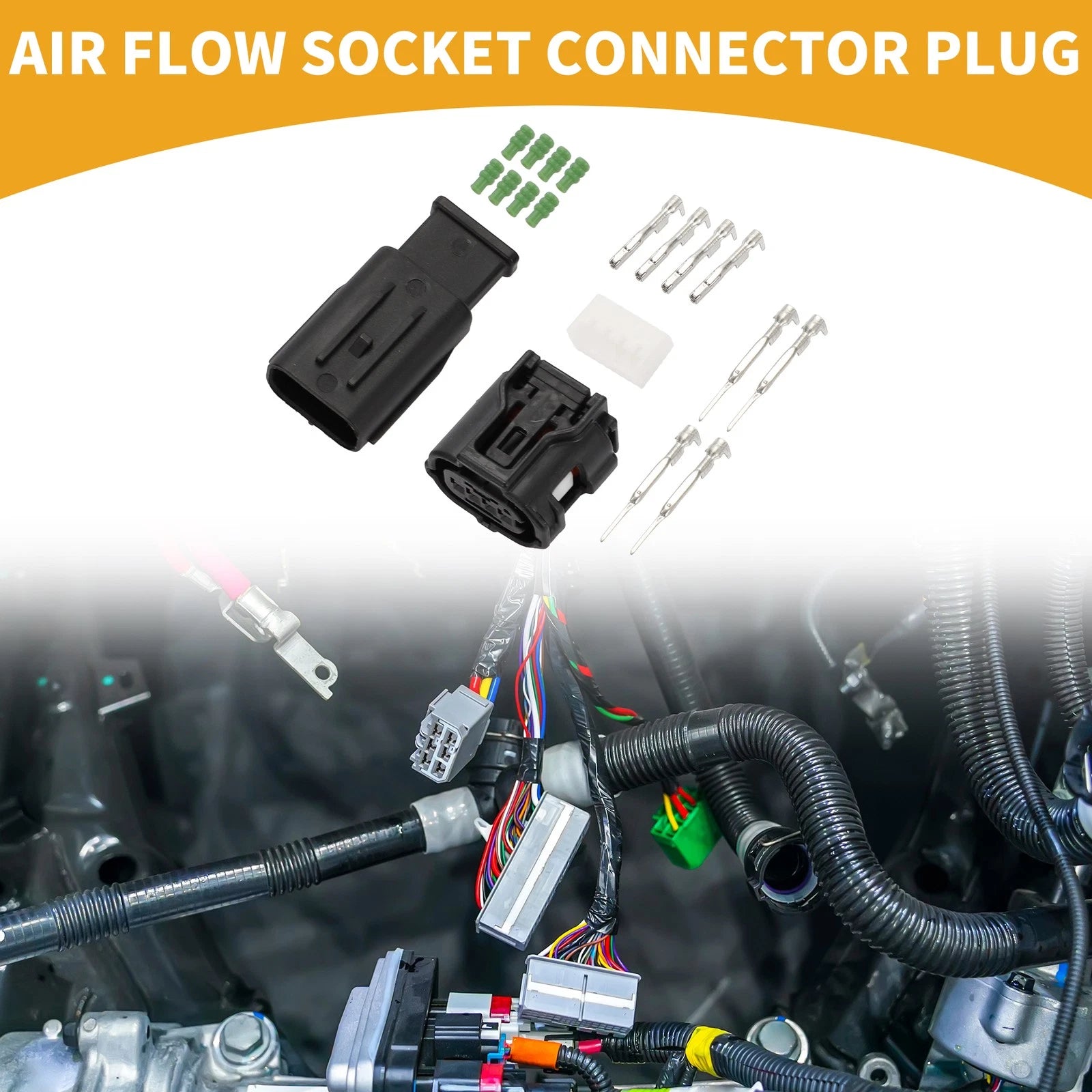 Set of 4 Pin Air Flow Socket Connector Plug for Toyota 