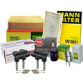 Set of 4 Mann Filters & 4 NGK V-Power Spark Plugs for Audi AMB