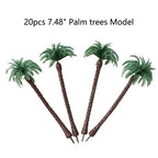 20pcs Coconut Palm Trees for Dioramas Scenery Landscape