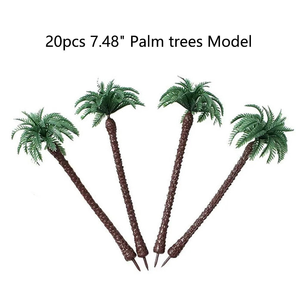 20pcs Coconut Palm Trees for Dioramas Scenery Landscape