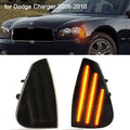 2X LED Smoked Front Side Marker Signal Lights for Dodge Charger (2006–2010)