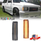 2X Clear Amber LED Side Marker Lights for Chevy S10 GMC Jimmy (1994–2004)