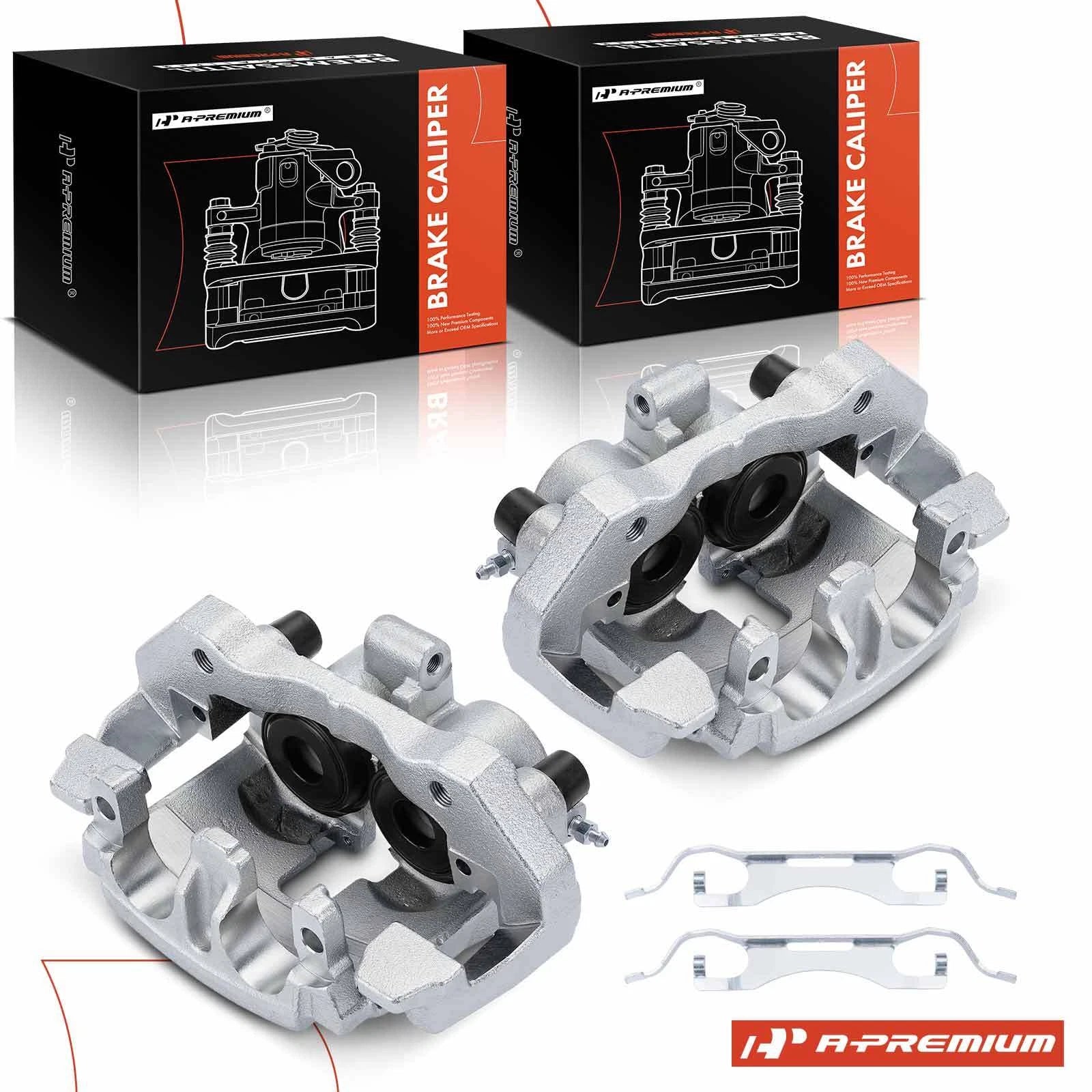 Pair Front Disc Brake Calipers with Brackets for Mercedes-Benz GLE350 (2016–2020)