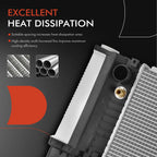 Radiator with Engine Oil Cooler for BMW 525i (1989–1995)