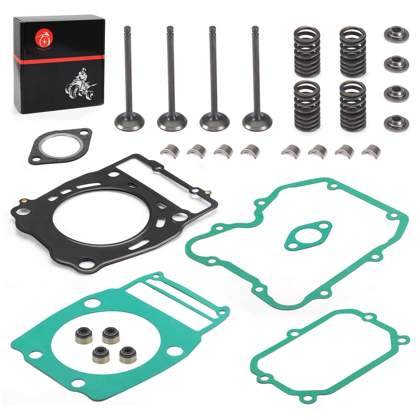 Cylinder Head Gasket + Valve Kit for Polaris Sportsman Scrambler 500 (1996–2014)