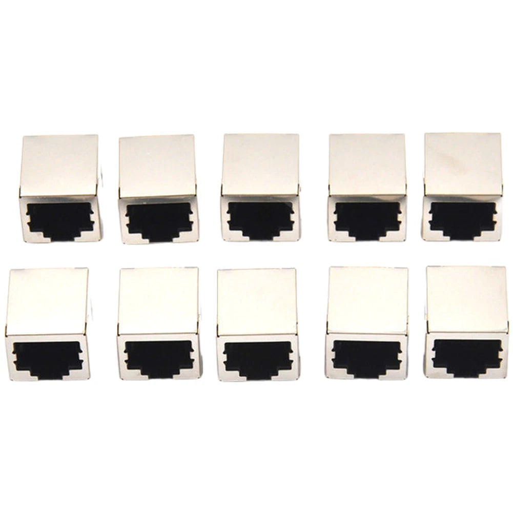 10X RJ45 8P8C Female Socket for Network Cable PCB Mount Silver