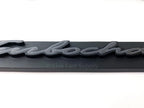 Matte Premium License Plate Frame Gray with Black Outline for Turbocharged