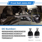 2X Front Lower Ball Joints for Toyota Tacoma (2005–2023) No. 4806804060/4806904030