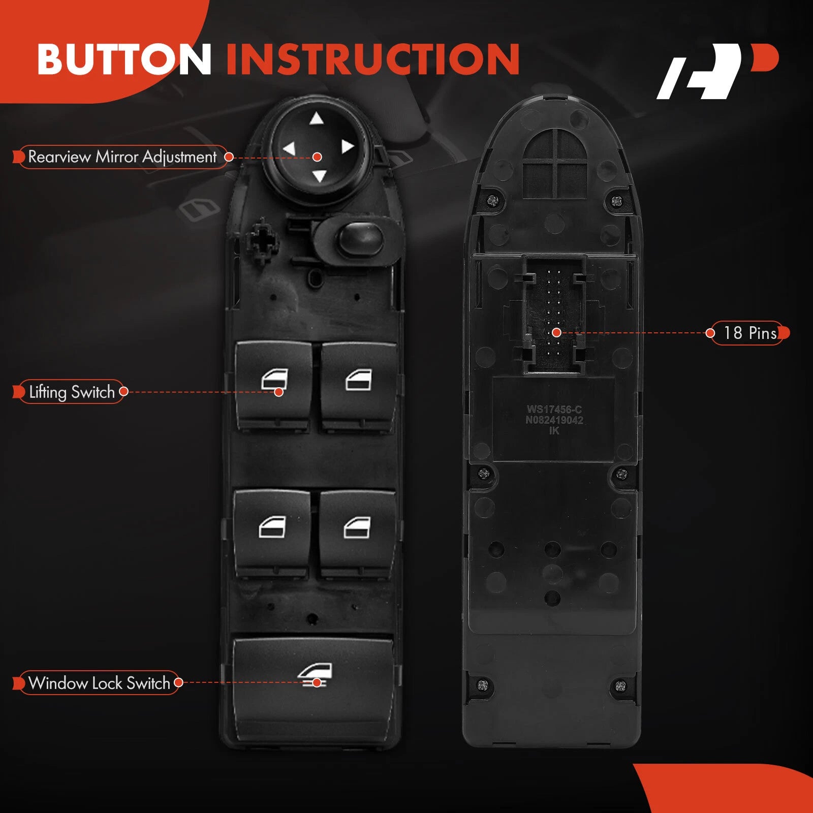 Power Window Switch for BMW 328i 335i M3 Z4 (2007-2013)