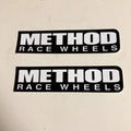 2X Stickers Decal for Method Race Wheels Rims 6" Inch Black/White