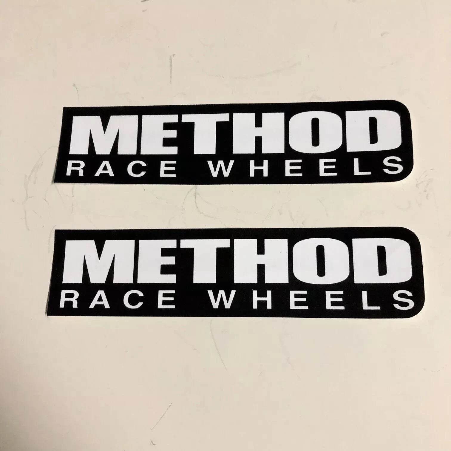 2X Stickers Decal for Method Race Wheels Rims 6" Inch Black/White