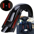 4" Stretched Rear Fender for Harley Touring (1997–2008) w/LED Light