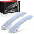 2X Front Painted White Door Handle for Chevy Silverado GMC Sierra 