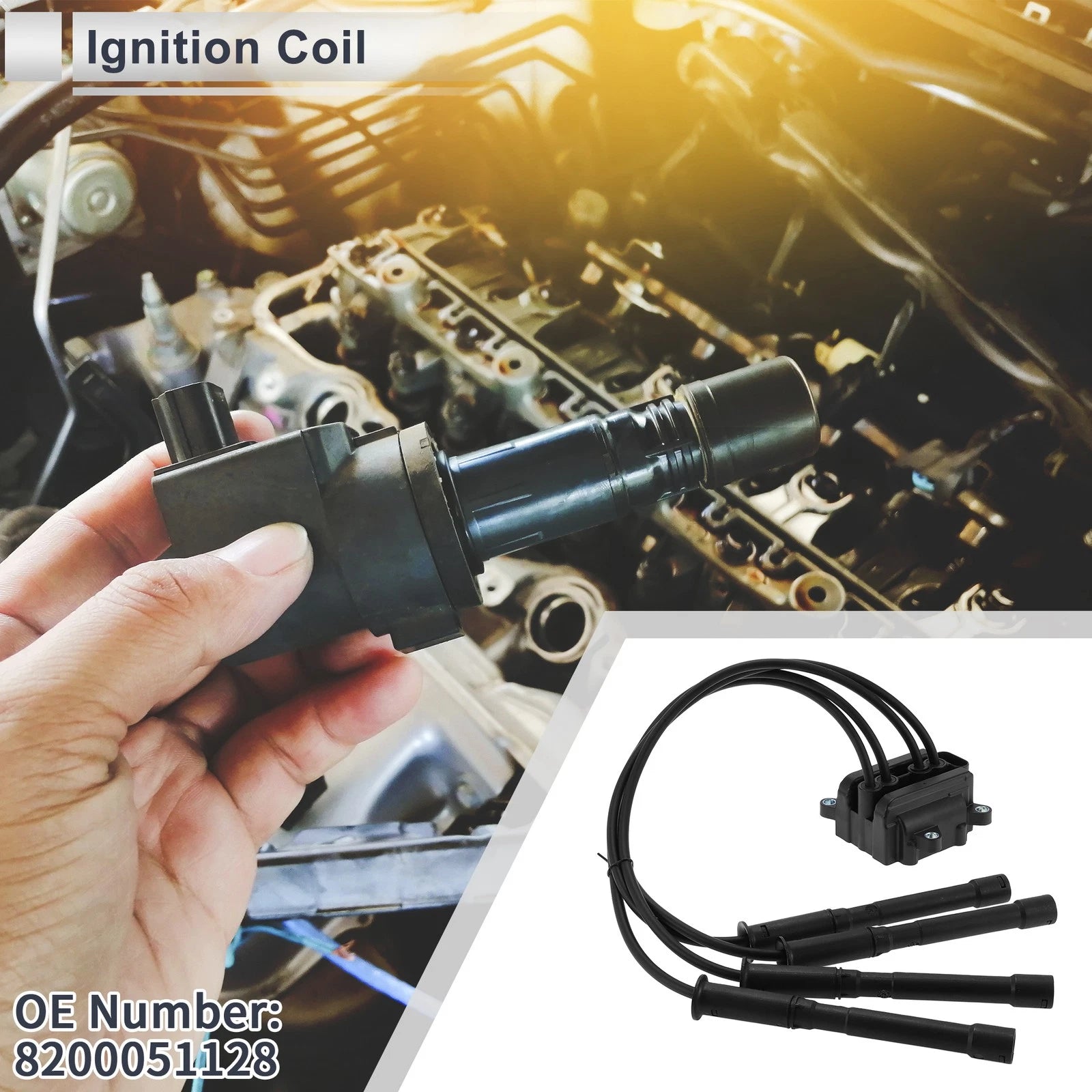 Ignition Coil Pack for Renault Kangoo (2001–2007) OE 8200051128