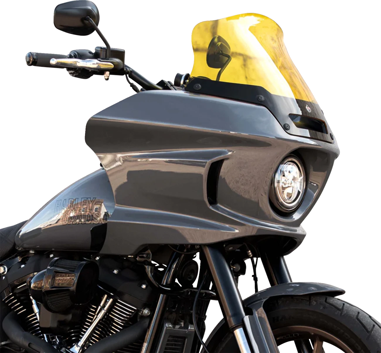 Klock Werks Kolor Flare Sport Windshield 8" Yellow for FXLRST (2018–2023)