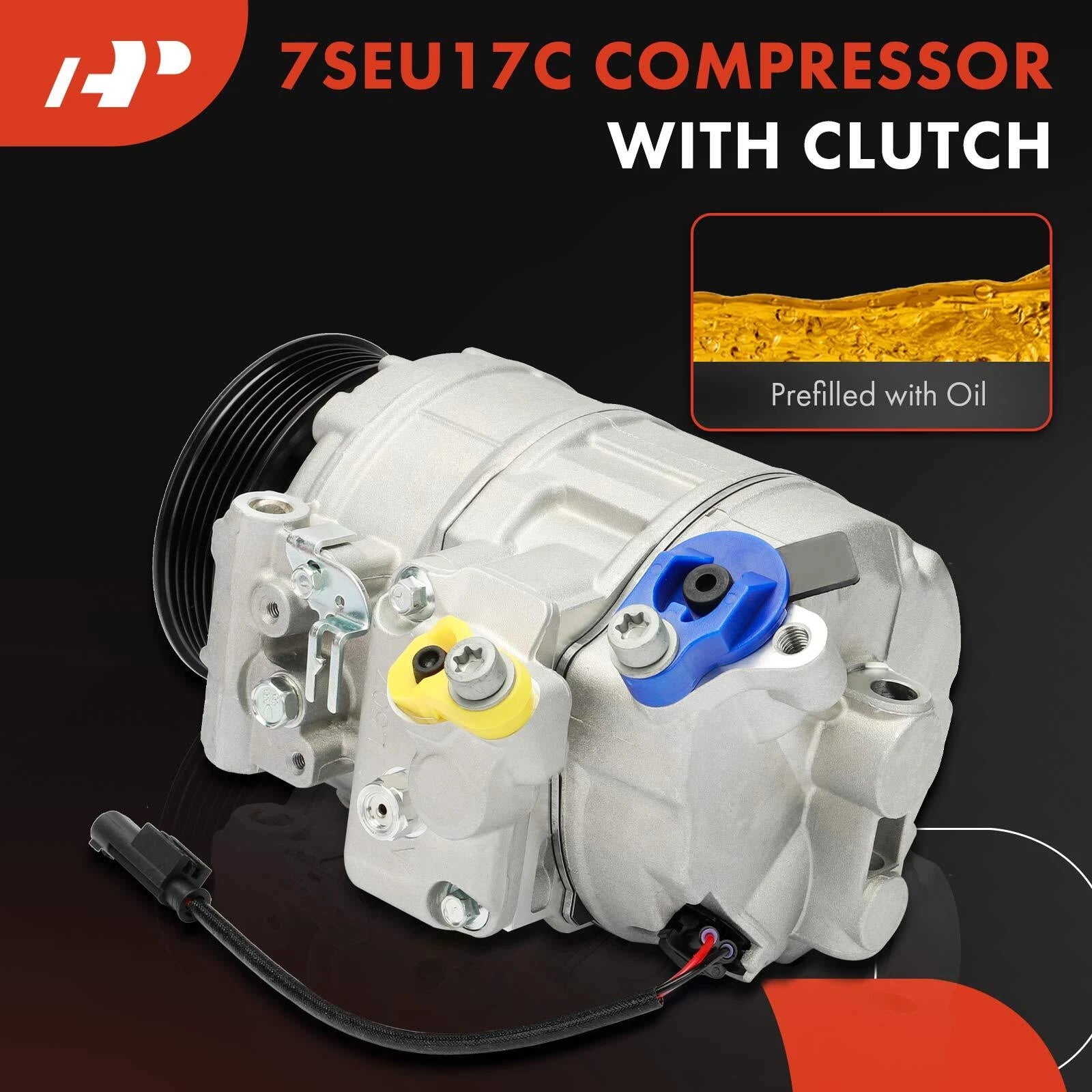 A/C Compressor with Clutch for BMW M3 2008-2013, 325xi 2006-2007