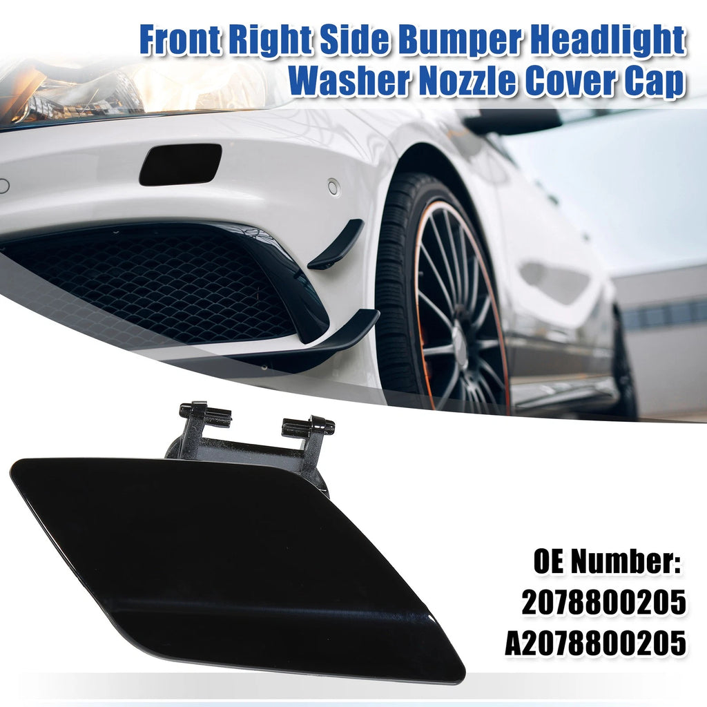 Bumper Washer Nozzle Cover for Mercedes-Benz E550 (2007–2010) Black