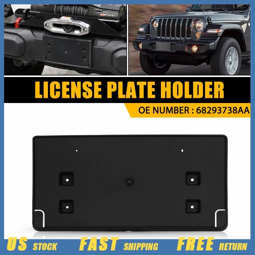 Front License Plate Mounting Bracket for Jeep Wrangler (2018–2021) 68293738AA