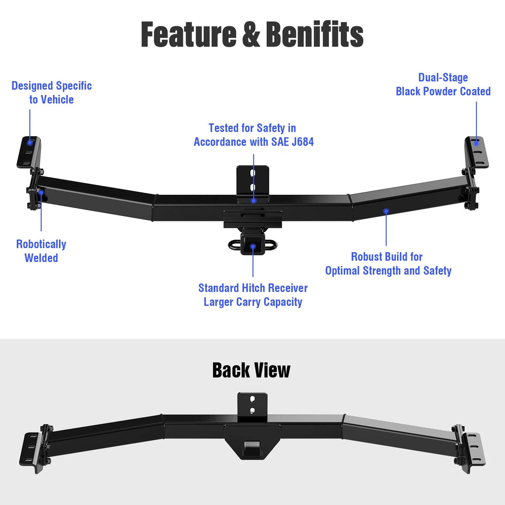 Towing Hitch Receiver Class 3 for Honda Pilot Acura MDX (2003-2008)