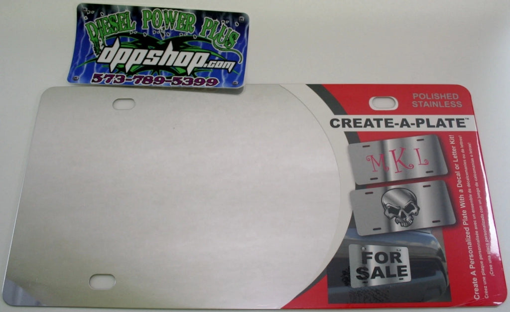 Polished Stainless Steel License Plate Tag Blank for Customization