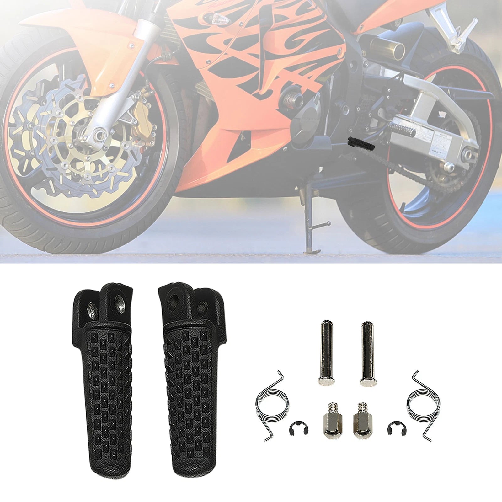 Front Footpegs Footrest for Honda CB1000R (2008–2025), CBR600RR (2003–2025), 1000RR (2004–2025)