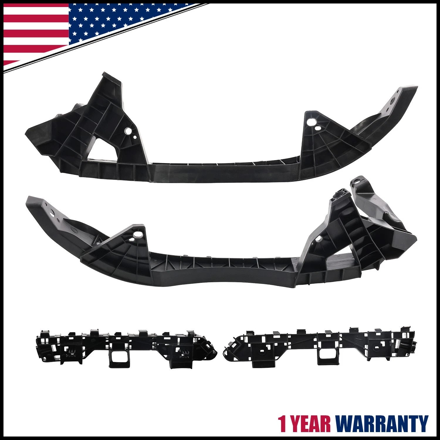 Set of 2 Front Bumper Bracket & Headlight Bracket for Honda Accord (2013–2017)