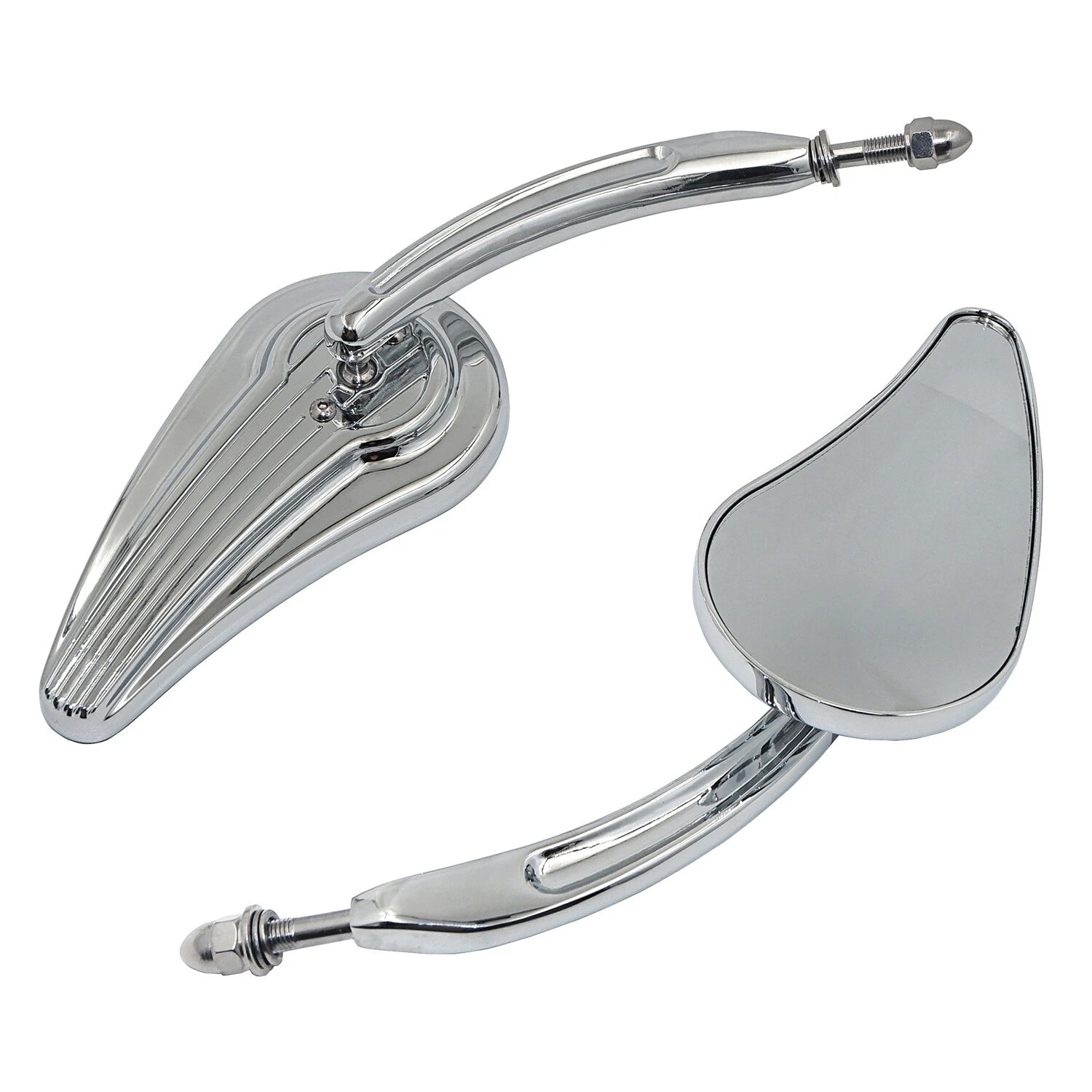 Custom Tailfin Mirrors for Harley CVO Road King, Softail, Street Glide, Fat Bob (2010–2023)