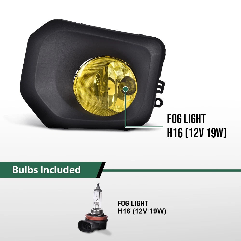 Set of 2 Yellow Lens Fog Lights for Toyota Tacoma (2016–2021)