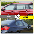 6X Black Window Pillar Posts Cover Trim for BMW 3 Series F30 (2013–2018)