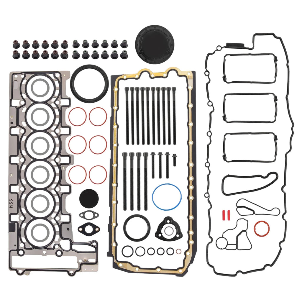 N55 Engine Overhaul Gaskets Kit & Head Bolts for BMW 335i X3 X5 X6 (2007–2016)