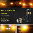 Set of 10 Amber Yellow LED Parking Turn Signal Light Bulbs for Various Models