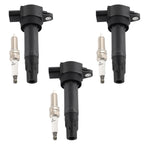Pack of 3 Ignition Coils + Spark Plugs for Smart Fortwo 1000CC L3 (2008–2015) UF681