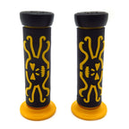 Rubber Hand Grips for Honda CBR 600 F3 F4i RR (1995–2006) - Yellow Skull