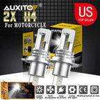 2X H4 9003 LED Headlight Bulbs for Motorcycle (HID Hi/Low Beam)