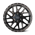 Gloss Black Wheel with Brushed Face Replacement for 1992–1994 Chevy Blazer