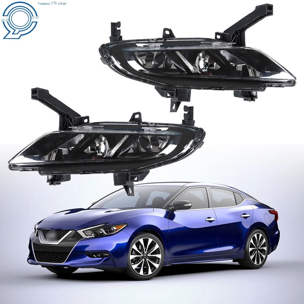 Front Bumper Fog Light Lamps Assembly Kit for Nissan Maxima (2016–2019)